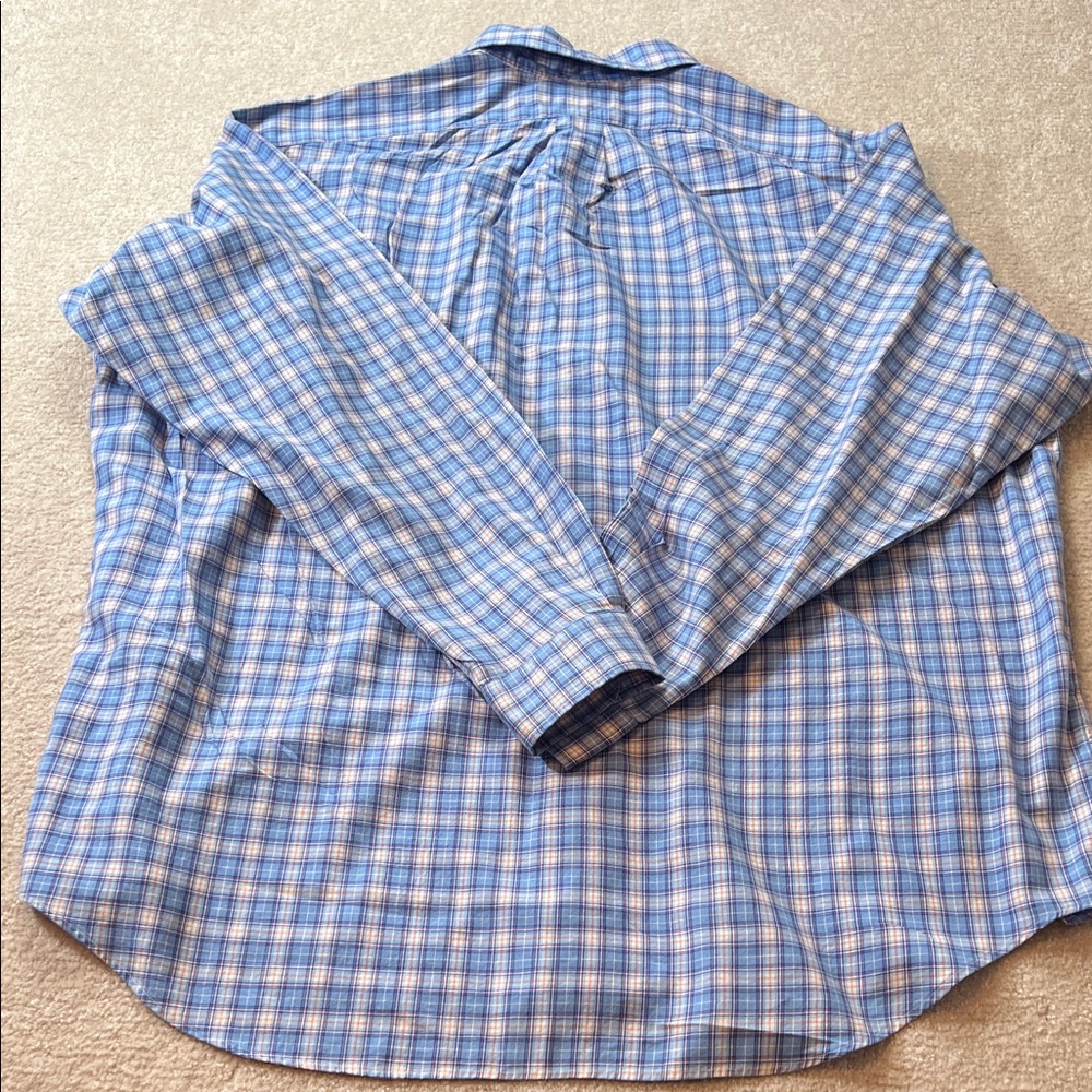 Ralph‎ Lauren Blake XL Blue Plaid Button Down Shirt Pink Pony - Picture 8 of 8
